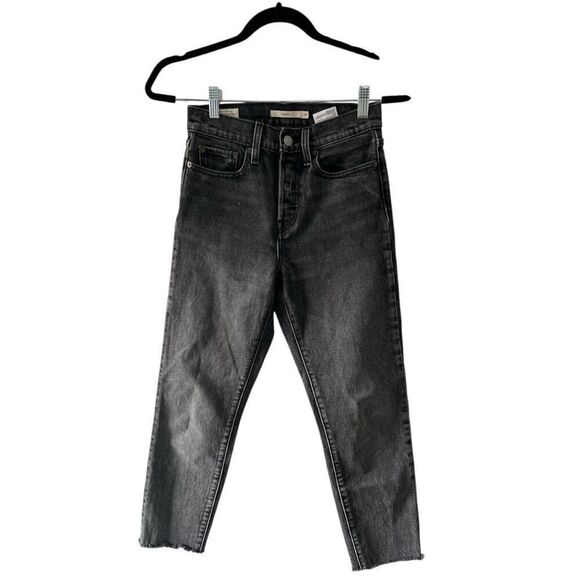 Levi's Wedgie Jeans Size 24 Dark Gray Black High-Waisted Classic Versatile - Picture 1 of 10